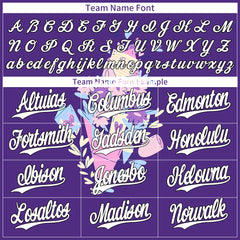 Custom Purple Valentine's Day Baseball Jersey Fans Special Edition Authentic Full Button Down Shirt