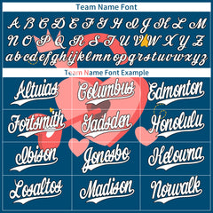 Custom Teal Valentine's Day Baseball Jersey Fans Special Edition Authentic Full Button Down Shirt