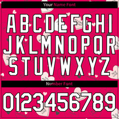 Custom Red Valentine's Day Baseball Jersey Fans Special Edition Authentic Full Button Down Shirt