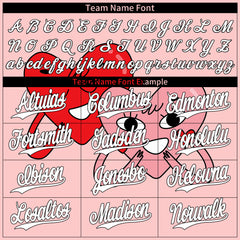 Custom Light Pink Valentine's Day Baseball Jersey Fans Special Edition Authentic Full Button Down Shirt