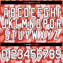 Custom Light Pink Heart Valentine's Day Baseball Jersey Fans Special Edition Authentic Full Button Down Shirt