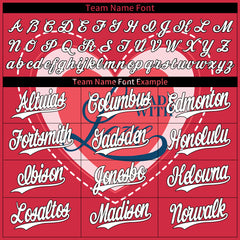 Custom Red Valentine's Day Baseball Jersey Fans Special Edition Authentic Full Button Down Shirt