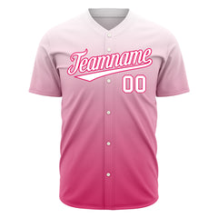 Custom Pink Valentine's Day Baseball Jersey Fans Special Edition Authentic Shirts