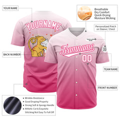 Custom Pink Valentine's Day Baseball Jersey Fans Special Edition Authentic Shirts