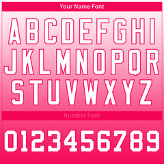 Custom Gradient Pink Heart Valentine's Day Baseball Jersey Fans Special Edition Authentic Shirts