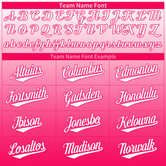 Custom Gradient Pink Heart Valentine's Day Baseball Jersey Fans Special Edition Authentic Shirts