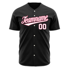 Custom Black Valentine's Day Baseball Jersey Fans Special Edition Authentic Shirts