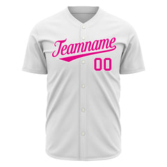 Custom White Valentine's Day Baseball Jersey Fans Special Edition Authentic Shirt