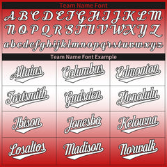 Custom Gradient Red Heart Valentine's Day Baseball Jersey Fans Special Edition Authentic Shirt