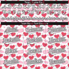 Custom White Heart Valentine's Day Baseball Jersey Fans Special Edition Authentic Shirt