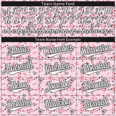 Custom Pink Heart Valentine's Day Baseball Jersey Fans Special Edition Authentic Shirt