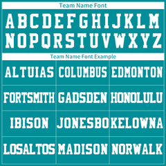 Custom Aqua Football Jersey Player Fans Team Uniforms For Adult Youth Unisex