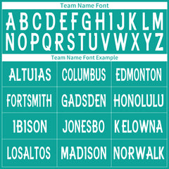 Custom Aqua Football Jersey Athletic Shirt For Adult Youth