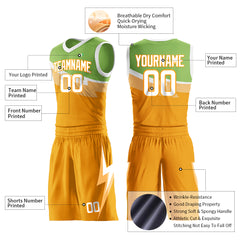 Custom Orange Split Basketball Uniform Design Your Own Mesh Jersey