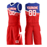 Custom Red Split Basketball Uniform Design Your Own Mesh Jersey