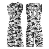 Custom White Camo Basketball Uniform Design Your Own Mesh Jersey