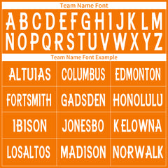 Custom Bay Orange Football Jersey Athletic Shirt For Adult Youth