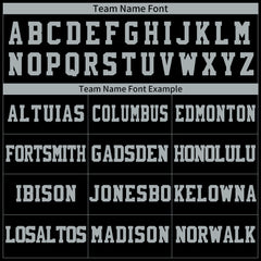 Custom Black Gray Football Jersey Player Fans Team Uniforms For Adult Youth Unisex