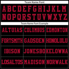 Custom Black Red Football Jersey Player Fans Team Uniforms For Adult Youth Unisex