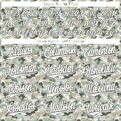 Custom Camo Baseball Jersey Full Button Down Fans Special Edition Authentic Sport Shirt