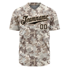 Custom Digital Camo Baseball Jersey Full Button Down Fans Special Edition Authentic Shirt