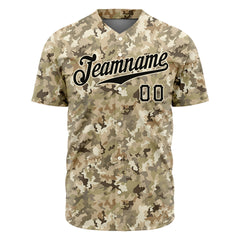 Custom Digital Camo Baseball Jersey Full Button Down Fans Special Edition Authentic Shirt