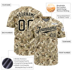 Custom Digital Camo Baseball Jersey Full Button Down Fans Special Edition Authentic Shirt
