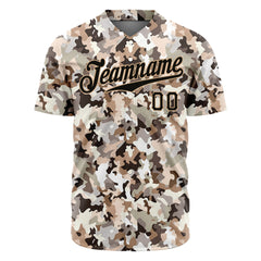 Custom Digital Camo Baseball Jersey Full Button Down Fans Special Edition Authentic Shirt
