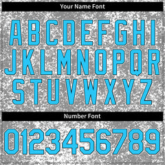 Custom Arctic Camouflage Personalized Blue Font Baseball Jersey Full Button Down Authentic Shirts