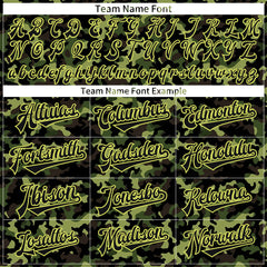Custom Army Camo Baseball Jersey Full Button Down Fans Special Edition Authentic Shirt