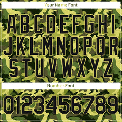 Custom Army Camo Baseball Jersey Full Button Down Fans Special Edition Authentic Shirt