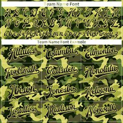 Custom Army Camo Baseball Jersey Full Button Down Fans Special Edition Authentic Shirt