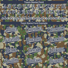 Custom Camo Baseball Jersey Full Button Down Fans Special Edition Authentic Shirt