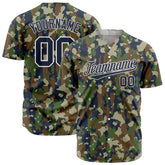 Custom Camo Baseball Jersey Full Button Down Fans Special Edition Authentic Shirt