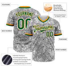 Custom Arctic Camouflage Personalized Blue Font Baseball Jersey Full Button Down Authentic Shirts