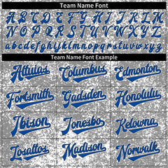 Custom Arctic Camouflage Personalized Blue Font Baseball Jersey Full Button Down Authentic Shirts