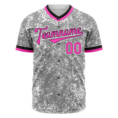 Custom Arctic Camouflage Personalized Blue Font Baseball Jersey Full Button Down Authentic Shirts