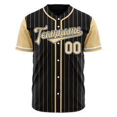 Custom Gold Pinstripe Two Tone Authentic Vintage Baseball Jersey