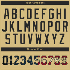 Custom Gold National USA Flag Two Tone Shirts Authentic Vintage Baseball Jersey