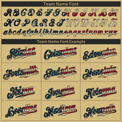 Custom Gold National USA Flag Two Tone Shirts Authentic Vintage Baseball Jersey