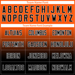 Custom Gradient Orange Baseball Jersey Full Button Down Fans Special Edition Authentic Shirt