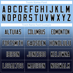 Custom Gradient Blue Baseball Jersey Full Button Down Fans Special Edition Authentic Shirt