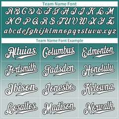 Custom Gradient Green Gray Baseball Jersey Full Button Down Fans Special Edition Authentic Shirt