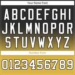 Custom Gradient Black Yellow Baseball Jersey Full Button Down Fans Special Edition Authentic Shirt