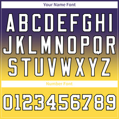 Custom Gradient Purple Yellow Baseball Jersey Full Button Down Fans Special Edition Authentic Shirt