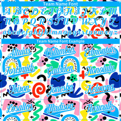 Custom Graffiti Pattern Baseball Jersey Full Button Down Fans Special Edition Authentic Shirt