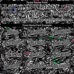 Custom Graffiti Pattern Baseball Jersey Full Button Down Fans Special Edition Authentic Shirt