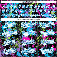 Custom Graffiti Pattern Baseball Jersey Full Button Down Fans Special Edition Authentic Casual Pop Shirt