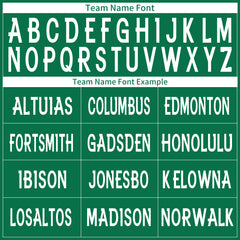 Custom Kelly Green Football Jersey Athletic Shirt For Adult Youth