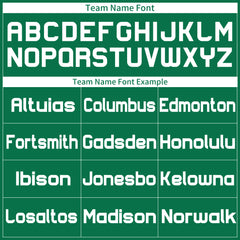 Custom Kelly Green Football Jersey Athletic Shirt For Adult Youth Unisex